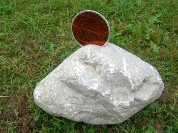 Stone,amber disc